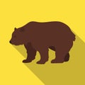 Canadian brown bear. Canada single icon in flat style vector symbol stock illustration web.