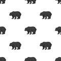 Canadian brown bear. Canada single icon in monochrome style vector symbol stock illustration web.