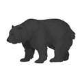 Canadian brown bear. Canada single icon in monochrome style vector symbol stock illustration web.