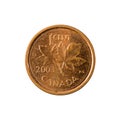 1 canadian cent coin 2003 obverse isolated on white background