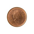 1 canadian cent coin 1998 reverse isolated on white background