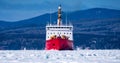 Canadian Coast Guard ice breaker CCGS Pierre Radisson in the Bay of Gaspe. Royalty Free Stock Photo