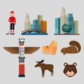 Canadian culture set icons