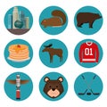 Canadian culture set icons