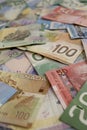 Canadian Dollar Bills Royalty Free Stock Photo