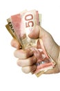 Canadian Dollar Bills Royalty Free Stock Photo