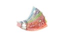 Canadian dollar bills presented as flying in the air, Royalty Free Stock Photo