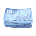 Canadian Dollar. Canada single icon in cartoon style rater,bitmap symbol stock illustration web.