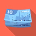Canadian Dollar. Canada single icon in flat style vector symbol stock illustration web.