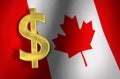 Canadian Dollar Symbol Canada Economy Concept Royalty Free Stock Photo