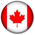 Canadian Flag Button Royalty Free Stock Photo
