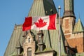 Canadian Flag in Quebec City 2019 Royalty Free Stock Photo