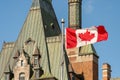 Canadian Flag in Quebec City 2019 Royalty Free Stock Photo