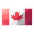 Canadian flag geometric design.