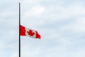 Canadian Flag At Half Mast Royalty Free Stock Photo