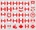 Canadian flag icons Royalty Free Stock Photo