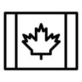 Canadian flag line icon. Canada vector illustration isolated on white. Maple outline style design, designed for web and