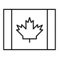 Canadian flag thin line icon. Canada vector illustration isolated on white. Maple outline style design, designed for web