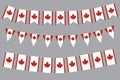 Canadian flag. Vector background of garlands of the symbol of Canada. Festive illustration for a carnival in Canada