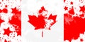Canadian flag. Vector grunge flag. Using for decoration works