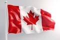 Canadian Flag On White Background