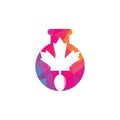 Canadian food lab shape concept logo concept design. Royalty Free Stock Photo