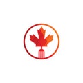 Canadian food logo concept design. Royalty Free Stock Photo