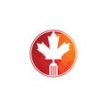 Canadian food logo concept design. Royalty Free Stock Photo