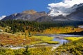 Canadian Landscape Mountains, Autumn Colors Royalty Free Stock Photo