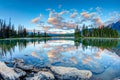 Canadian Landscape: Sunrise at Pyramid Lake in Jasper National P