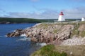 Canadian lighthouse at Neils Harbor on the Cabot Trail in Cape Breton, Nova Scotia