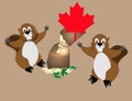 Canadian Lumber jacks.. the beaver Royalty Free Stock Photo