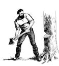 Canadian lumberjack Royalty Free Stock Photo