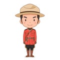 Canadian male police officer. Royal Canadian Mounted Police.