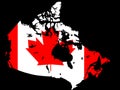 Canadian map and flag illustration