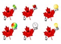 Canadian Maple Leaf Cartoons Royalty Free Stock Photo