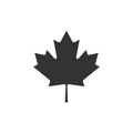 Canadian maple leaf icon isolated. Canada symbol maple leaf. Flat design Royalty Free Stock Photo