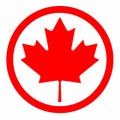 Canadian Maple Leaf Rubber Ink Stamp