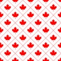 Canadian maple leaf symbol seamless pattern