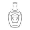 Canadian maple syrup in a bottle. Canada single icon in outline style vector symbol stock illustration web.