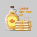 Canadian Maple Syrup Day background Royalty Free Stock Photo