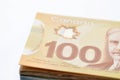 Canadian money background Royalty Free Stock Photo