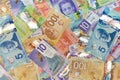 Canadian Money layout Royalty Free Stock Photo