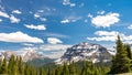 Canadian Mountains Bright Sunny Afternoon in Summer - Blue Sky with Clouds