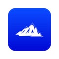 Canadian mountains icon digital blue