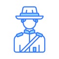 Canadian mounted police officer vector design in trendy style, ready to use and download icon