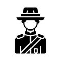 Canadian mounted police officer vector design in trendy style, ready to use and download icon