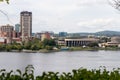 Canadian Museum of History and cityscape of Gatineau with Ottawa river, Quebec. Royalty Free Stock Photo