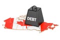 Canadian national debt or budget deficit, financial crisis Royalty Free Stock Photo