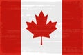 Flat flag of Canada with red maple leaf on white Royalty Free Stock Photo